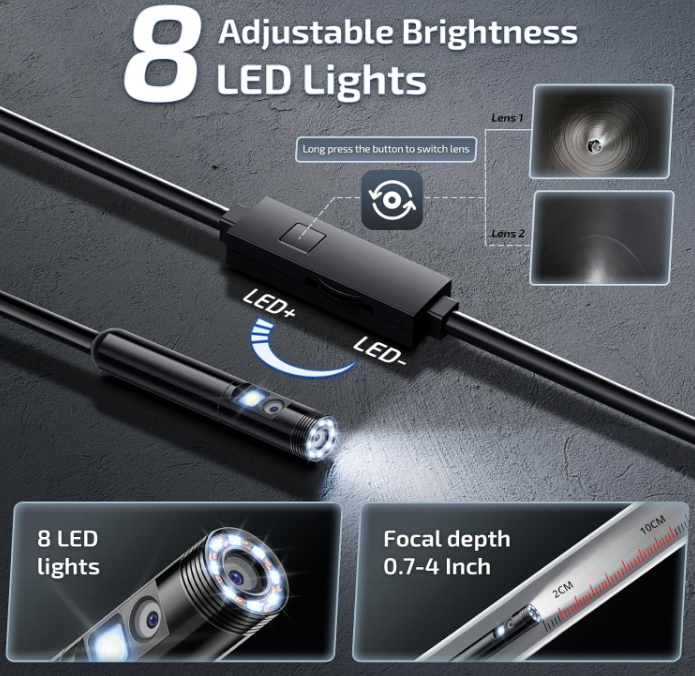 Endoscope Camera with Light